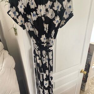 Lucky Brand Black and White Floral Maxi Dress